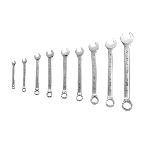 Набор ключей комбинированных, 6-22 мм, 9 шт, CrV, матовый хром Matrix Набор ключей комбинированных, 6-22 мм, 9 шт, CrV, матовый хром Matrix