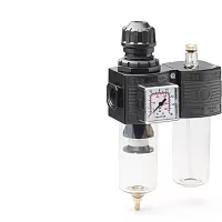 Блок подготовки воздуха фильтр с регулятором и манометром + лубрикатор E/22/2 3/8" ANI AH117110