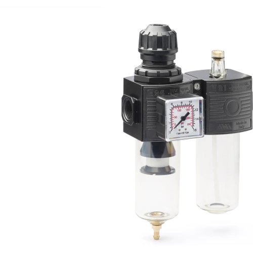 Блок подготовки воздуха фильтр с регулятором и манометром + лубрикатор E/22/2 3/8" ANI AH117110 Блок подготовки воздуха фильтр с регулятором и манометром + лубрикатор E/22/2 3/8" ANI AH117110