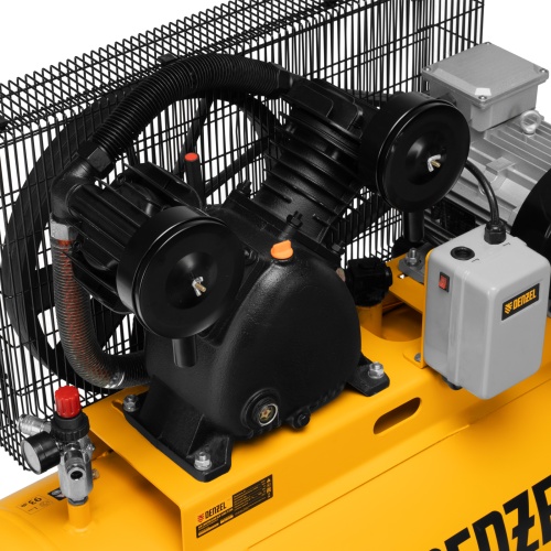 Компрессор воздушный рем. привод BCV 5500-T/200, 5,5 кВт, 200 литров, 850 л/мин Denzel фото 9