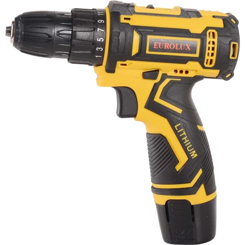 Аккумуляторная дрель-шуруповерт Eurolux ДА-12/2Li 72/14/38 фото 3