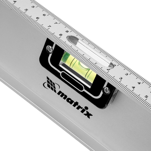 Уровень алюминиевый "Рельс", 600 мм, 3 глазка (1 поворотный) Matrix фото 3