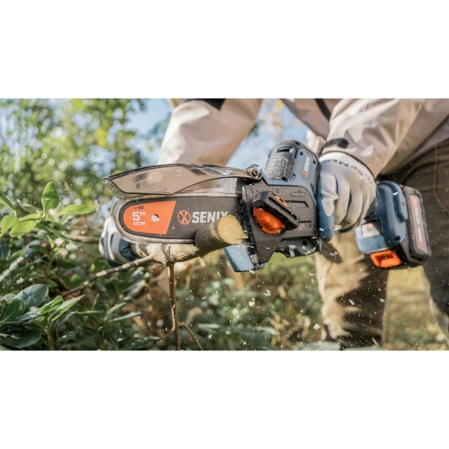 Мини-пила цепная аккумуляторная SENIX X2 20V, 12см,без АКБ и ЗУ, CSX2-M3-EU-0 фото 4