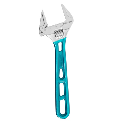 Ключ разводной 200 мм, CrV, облегченный Gross фото 3