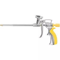 Пистолет для монтажной пены FIT алюминиевый корпус, прорезиненная ручка 14283