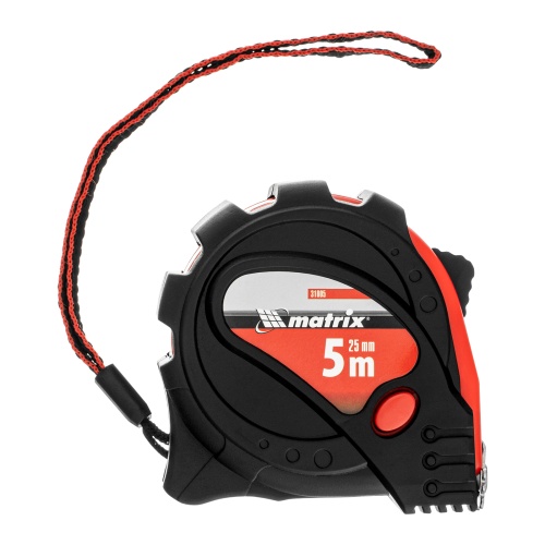 Рулетка Status Magnet 3 fixations,5 м х 25 мм,обрезиненный корпус,зацеп с магнитом Matrix фото 4