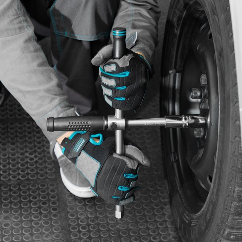 Ключ-крест баллонный, складной с изменяющимся рычагом, 17 мм, 19 мм, 21 мм, 23 мм, CrV, хромированный Gross фото 7