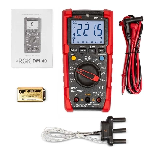 Цифровой мультиметр с поверкой RGK DM-40 779661 фото 6 Цифровой мультиметр с поверкой RGK DM-40 779661 фото 6