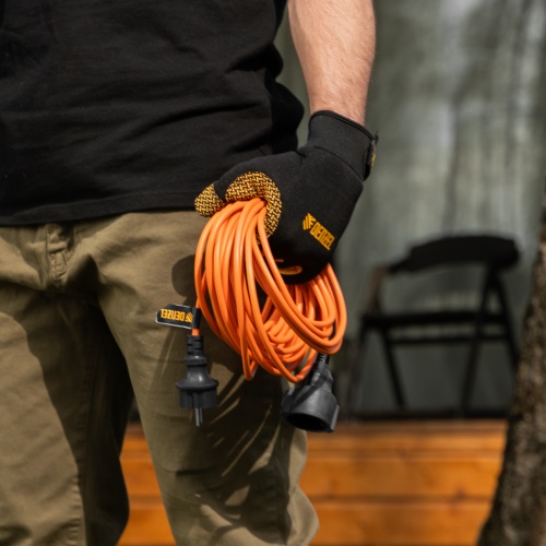 Удлинитель-шнур силовой Garden Series, ПВС, 10м, 1 розетка, 3 x 1 мм, Denzel фото 8