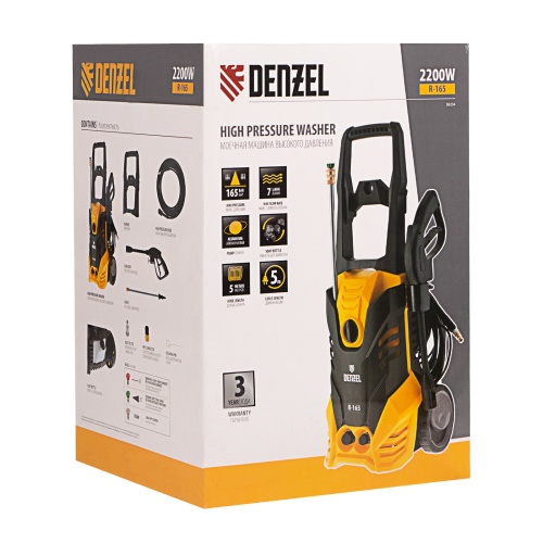 Моечная машина высокого давления R-165, 2200 Вт, 165 бар, 7 л/мин, колесная Denzel фото 15
