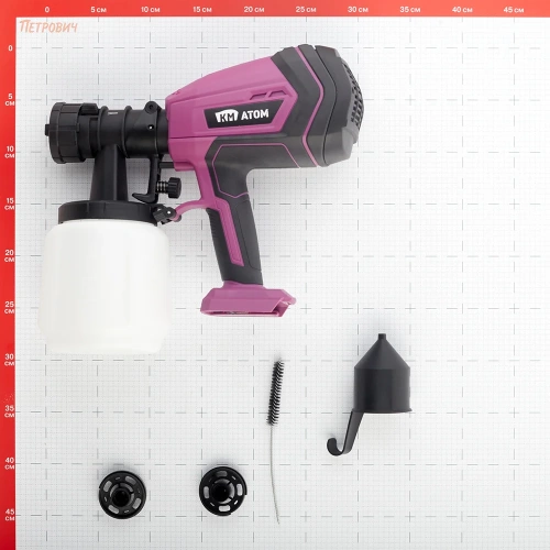 Краскопульт аккумуляторный КМ АТОМ 18 В, 1 л, без АКБ и ЗУ, CSG-181 фото 4