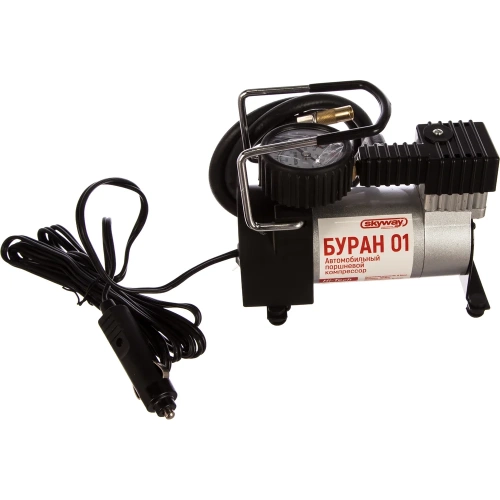 Металлический компрессор 30л/мин в прикуриватель SKYWAY БУРАН-01 Hi-tech 10атм S02001002 фото 4 Металлический компрессор 30л/мин в прикуриватель SKYWAY БУРАН-01 Hi-tech 10атм S02001002 фото 4