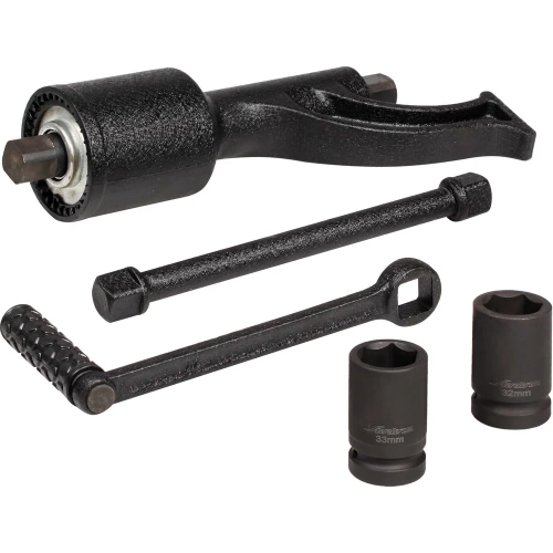 Механический гайковерт AIRLINE 1" 4800 Нм, 1:56, с головками 32 и 33 мм, пластиковый кейс AT-MW-04 фото 3