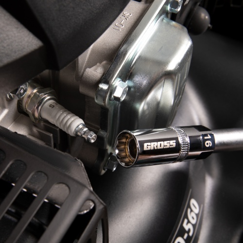 Головка торцевая свечная, магнитная, двенадцатигранная, 16 мм, под квадрат 1/2 Gross фото 5