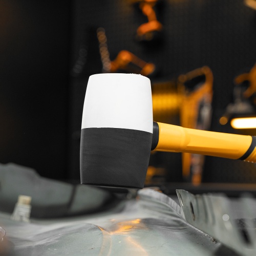 Киянка резиновая, 225 г, черно-белая, фибергласовая рукоятка c TPR покрытием Denzel фото 8 Киянка резиновая, 225 г, черно-белая, фибергласовая рукоятка c TPR покрытием Denzel фото 8