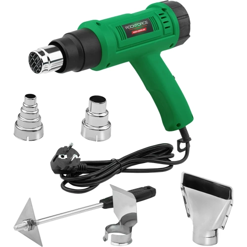 Фен промышленный электрический с насадками Rockforce 2000 Вт RF-HG65-2000LCD(65569) фото 7
