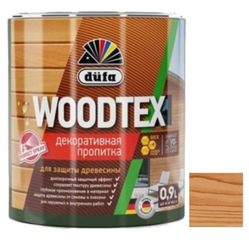 Пропитка декоративная для защиты древесины Dufa Woodtex алкидная орегон 0,9 л