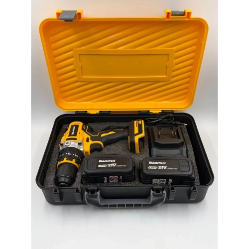 Ударная бесщеточная аккумуляторная дрель-шуруповерт BlackWeld Z02-10-2B 21V 2.0Ah 150184