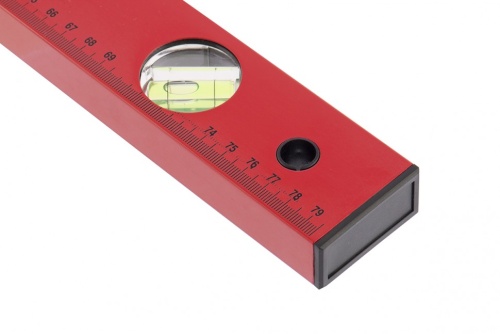 Уровень алюминиевый, 800 мм, 3 глазка, красный, линейка Matrix фото 2