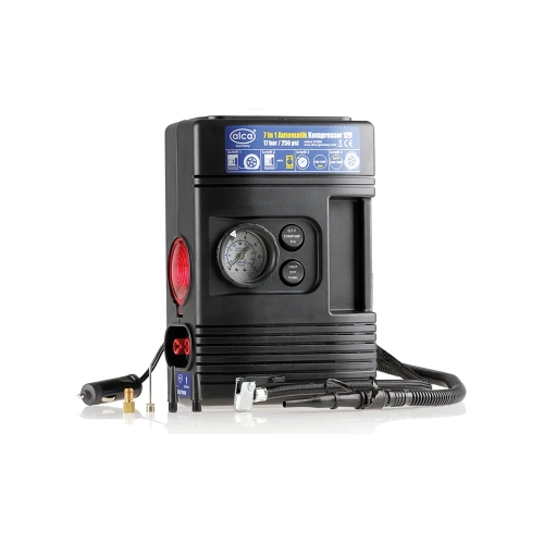 Компрессор Alca Automatik 7 in 1 с фонарем, 12 В, 12 А, 9 л/мин, 125 Вт 213000 фото 11 Компрессор Alca Automatik 7 in 1 с фонарем, 12 В, 12 А, 9 л/мин, 125 Вт 213000 фото 11