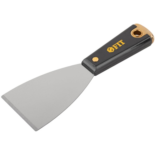 Шпатель для удаления ржавчины профи, толщ. лезвия 1 мм, пластик.ручка с метал.бойком 2.5 63 мм фото 3