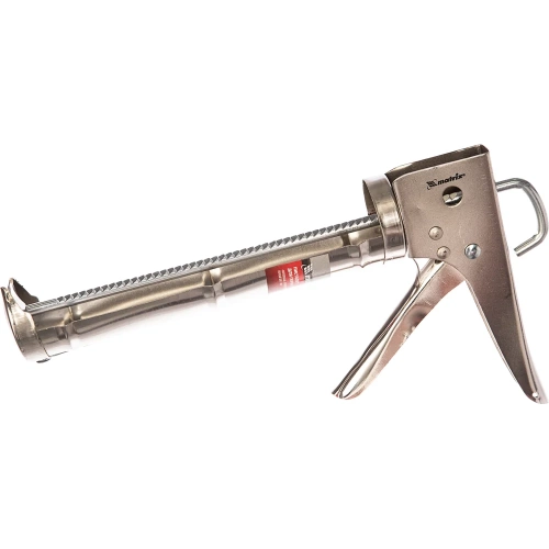 Полуоткрытый пистолет для герметика 310мл, хром, зубчатый шток 7мм MATRIX 88640 фото 3 Полуоткрытый пистолет для герметика 310мл, хром, зубчатый шток 7мм MATRIX 88640 фото 3