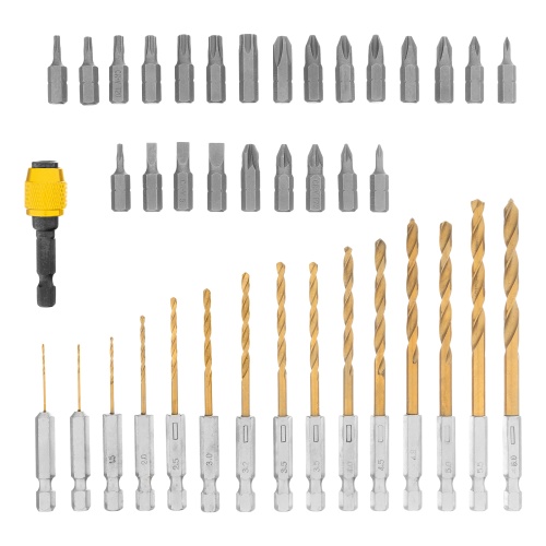 Набор бит и сверл, магнитный адаптер, CrV, пластиковый кейс, 40 шт. Matrix фото 2