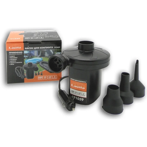 Компрессор автомобильный LAVITA 12V, 3A, Power: 50W, 0.6 PSI,(L/MIN):280, для кемпинга LA 191059 фото 4