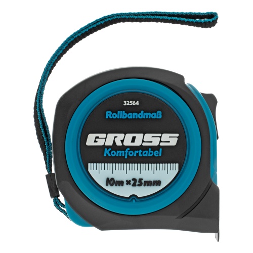 Рулетка Komfortabel 10 м х 25 мм,обрезиненный корпус Gross фото 4