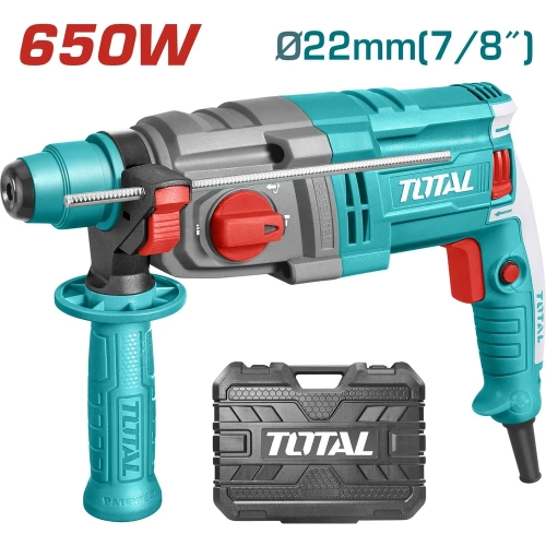 Сетевой перфоратор SDS-plus TOTAL 650 Вт, 1.7 Дж TH306236 фото 3 Сетевой перфоратор SDS-plus TOTAL 650 Вт, 1.7 Дж TH306236 фото 3