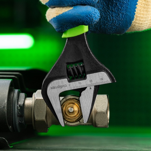 Ключ разводной, 200 мм, тонкие губки, фосфатированый Сибртех фото 11