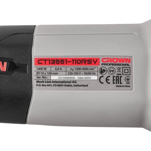Щеточная шлифовальная машина CROWN CT13551-110RSV фото 10