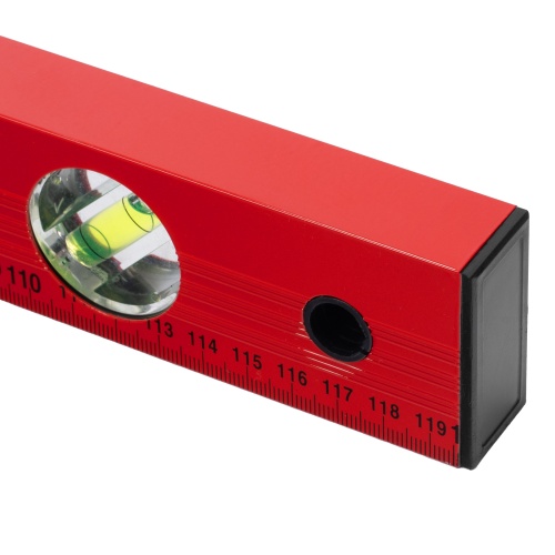 Уровень алюминиевый, 1200 мм, 3 глазка, красный, линейка Matrix фото 3