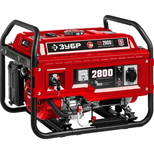 Бензиновый генератор с электростартером ЗУБР 2800 Вт, СБ-2800Е