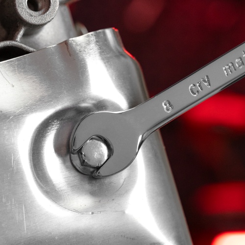 Ключ комбинированный, 8 мм, CrV, полированный хром Matrix фото 7