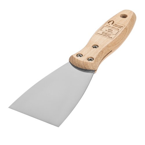 Шпательная лопатка из нержавеющей стали, 60 мм, буковая рукоятка, EFP Matrix фото 2