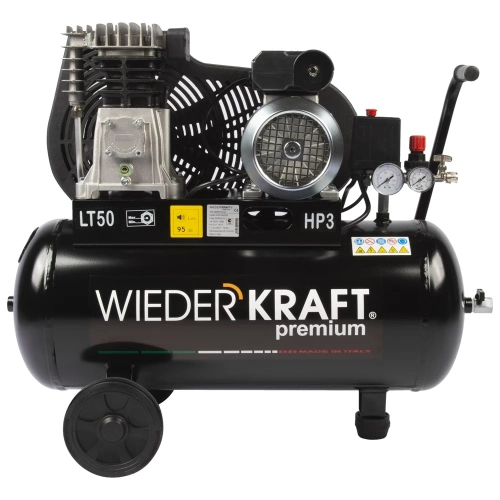 Двухцилиндровый ременной компрессор WIEDERKRAFT 50л 320л/мин WDK-90532 фото 9