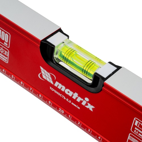 Уровень алюминиевый, фрезерованный, 3 глазка, 400 мм Matrix фото 3