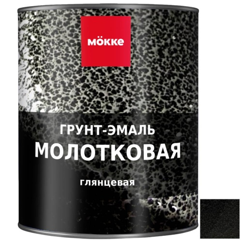 Грунт-эмаль молотковая Mokke 5881 черная 1,8 кг