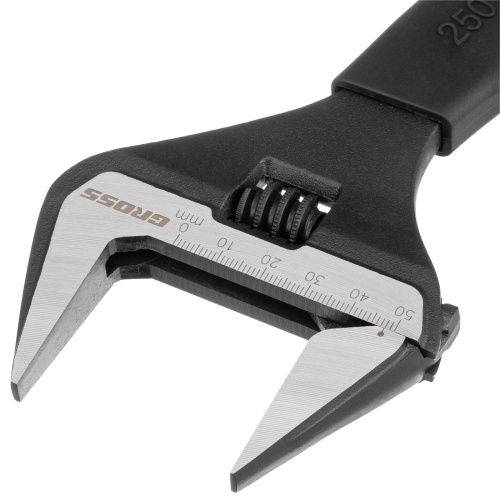 Ключ разводной, 250 мм, CrV, тонкие губки, защитные насадки Gross фото 4