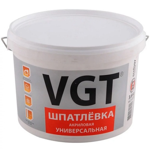 Шпатлевка акриловая универсальная VGT 3,6 кг Шпатлевка акриловая универсальная VGT 3,6 кг