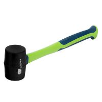 Киянка резиновая, 450 г, черная резина, фибергласовая рукоятка Сибртех