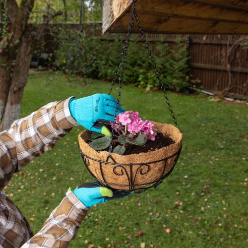 Кашпо подвесное с декором, с кокосовой корзиной, диаметр, 30 см Palisad фото 8