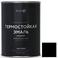 Эмаль термостойкая Elcon Max Therm 500 градусов чёрная 0,8 кг