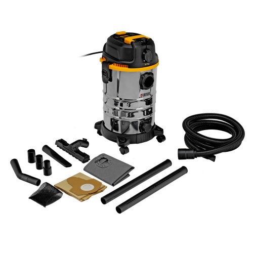 Пылесос строительный RVC30, 1400 Вт, бак 30 л, шланг 3 м, розетка с автосинхр. Denzel фото 23