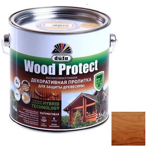 Пропитка для древесины Dufa Wood Protect Тик 2,5 л