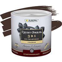 Грунт-эмаль Лакра 3 в 1 по ржавчине RAL 8017 шоколадно-коричневая 1,7 кг