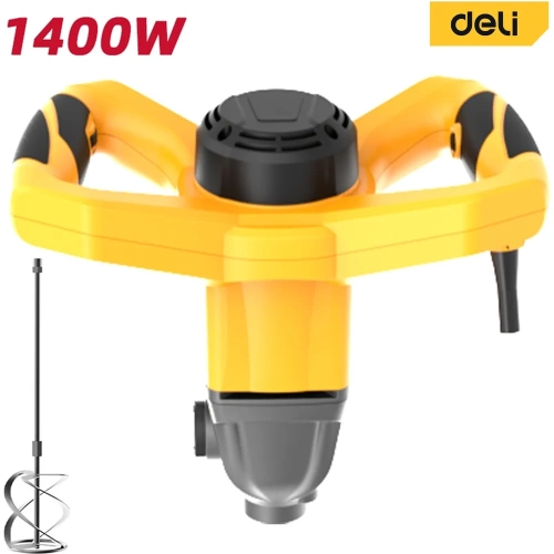 Миксер строительный электрический DELI 1400Вт DC176 (2 передачи, 6 скоростей, 0/480, 0-800 об/мин) 172413 фото 3
