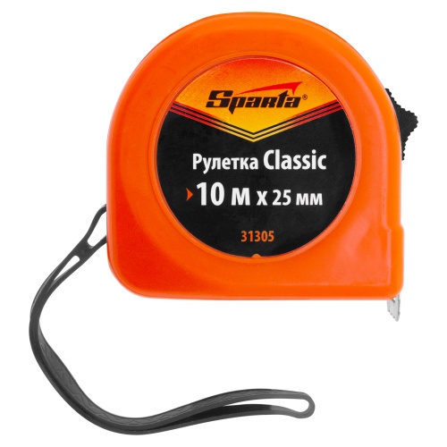 Рулетка Classic,10 м х 25 мм,пластиковый корпус Sparta фото 4