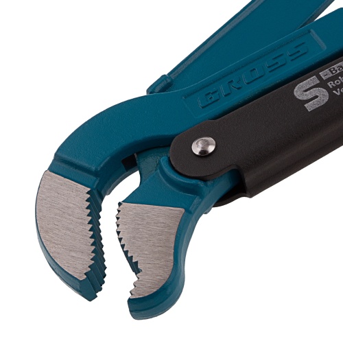 Ключ трубный рычажный 2, №3, цельнокованый, CrV, тип "S" Gross фото 3